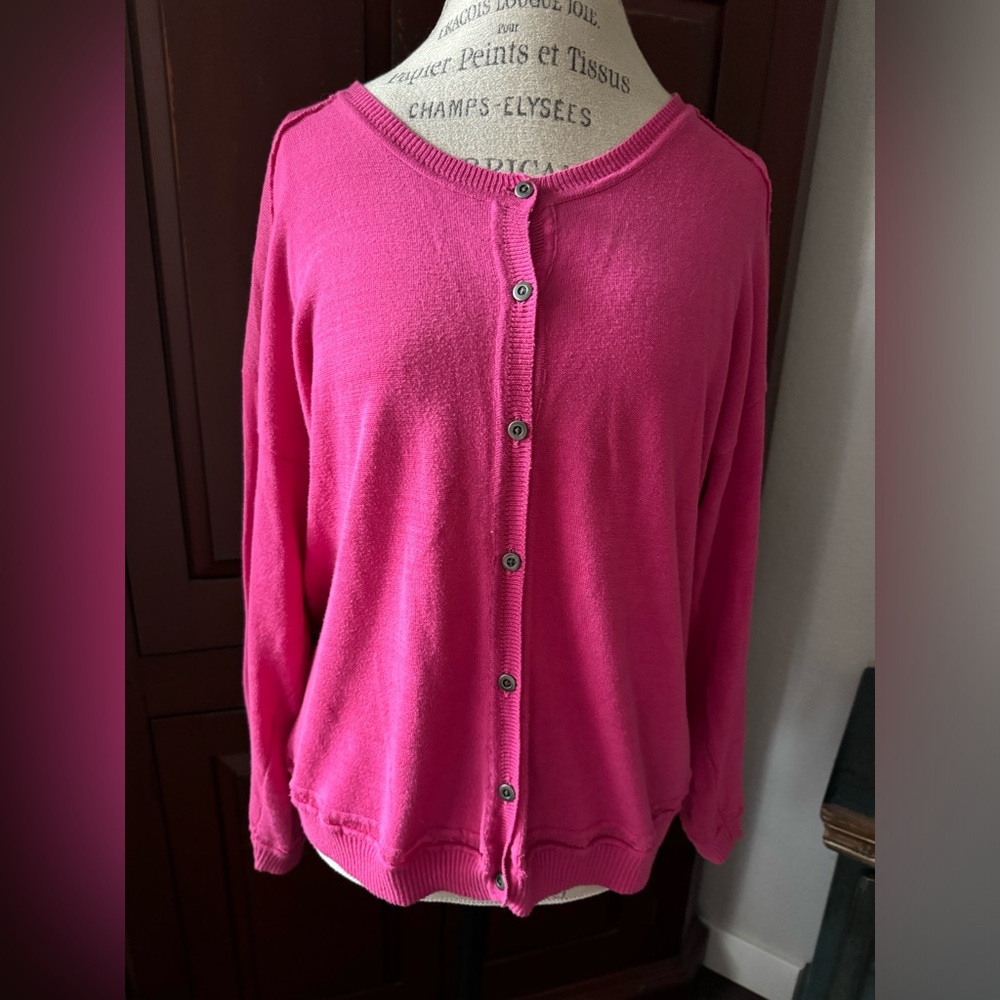 Large Robert Rodriguez Lightweight Cotton Blend Cardigan